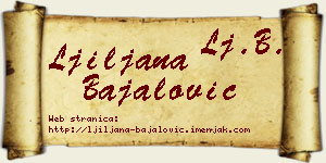 Ljiljana Bajalović vizit kartica